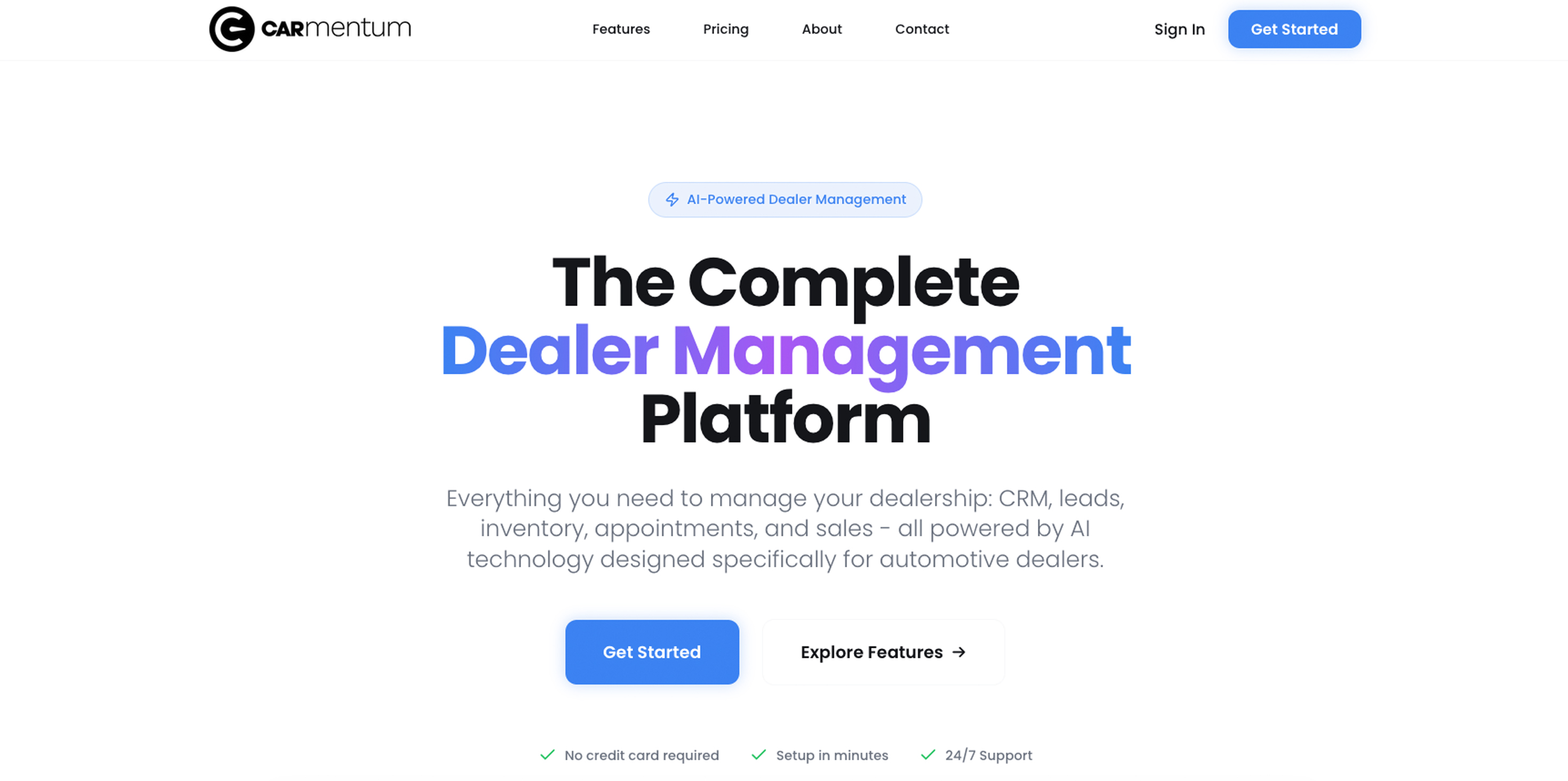 Carmentum Dealer Portal screenshot